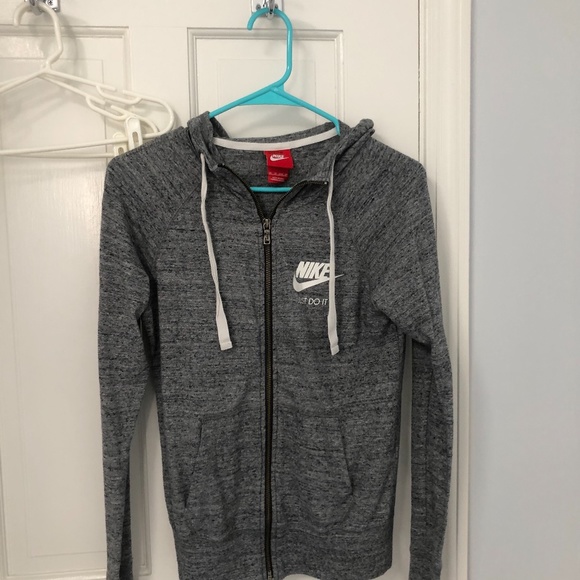 Nike Zip Up Heather Grey Sweatshirt - Picture 4 of 7